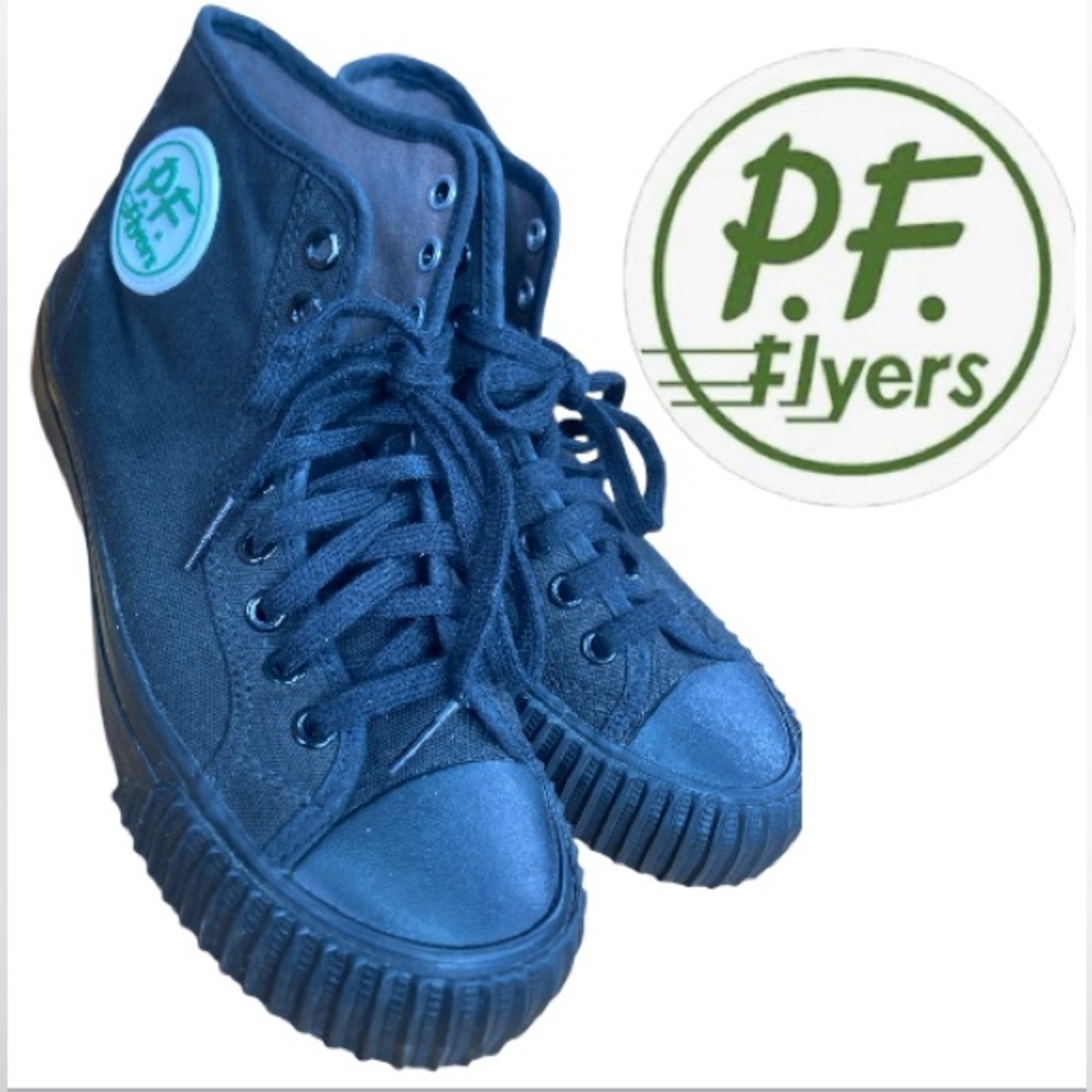 PF Flyers Center Hi Top Sneaker 30th Anniversary Sandlot Size 6.5/8 Black Unisex